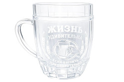 Pivní korbel Žizň udivitelna jesli vypit predvaritělno“ 0,5 L