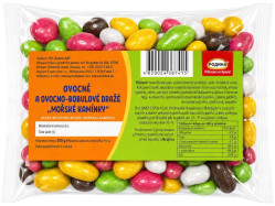 Ovocné a ovocno-borůvkové dražé „Mořské kamínky“ 250g Rodyna