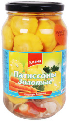 Emelja nakládané patyzony 860g(čistá gmotnost 430g)Emelja
