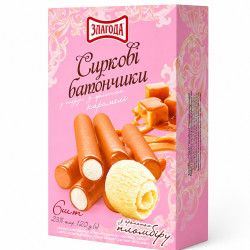 Tvarohové tyčinky s příchutí zmrzliny v karamelové polevě 120g Zlagoda