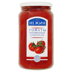 Paradajky v paradajkovej šťave 920 g  (čistá hmotnosť 506 g) Nižin 
