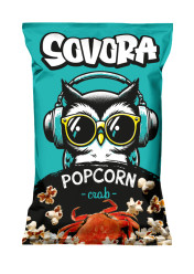 Popcorn do mikrovlnky s příchutí Krab 100g Sovora