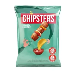 Bramborové chipsy s příchutí Šašlik 120g Chipsters