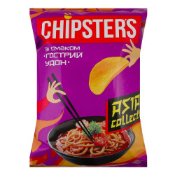 Bramborové chipsy s příchutí Pikantní udon 100g Chipsters
