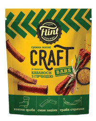 Krutony s příchutí Klobásy kabanos a hořčice 80g Flint Craft Grenki