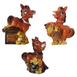 Suvenýr „Koník se zlatými mincemi“, 5,5×3,3×6,7 cm