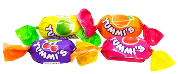 detail YUMMI“S jemný karamel s príchuťami Roshen