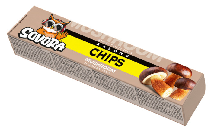 detail Bramborové chipsy s příchutí hub 50g Sovora