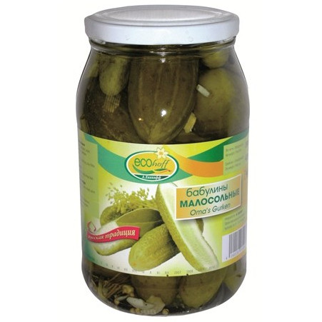 detail Nakladané uhorky Babuliny 420 g Ecohoff