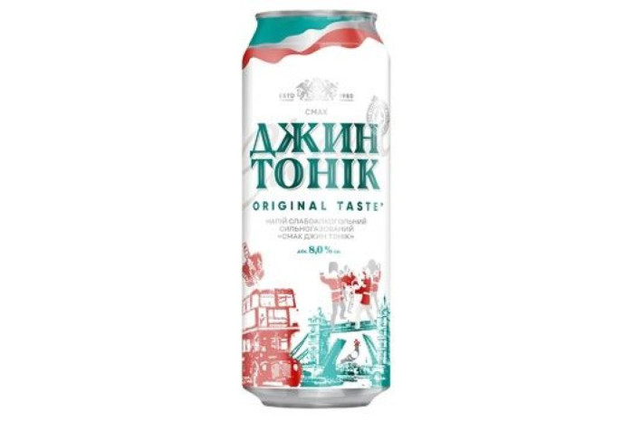 detail Nápoj Gin Tonic 8% 0,5l Obolon
