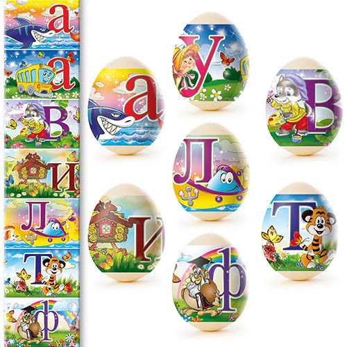 detail Nálepky na vajcia 7ks Rôzne druhy