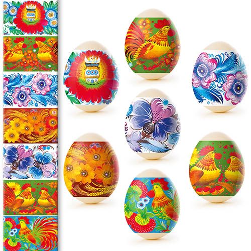 detail Nálepky na vajcia 7ks Rôzne druhy