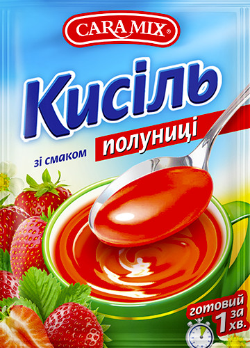 detail Kisel s jahodovou příchutí 90g CARAMIX