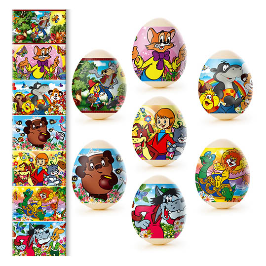 detail Nálepky na vajcia 7ks Rôzne druhy