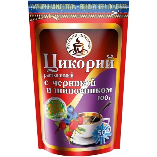 detail Rozpustná cikorka s čučoriedkami a šípkami 100 g Eremeevskoje