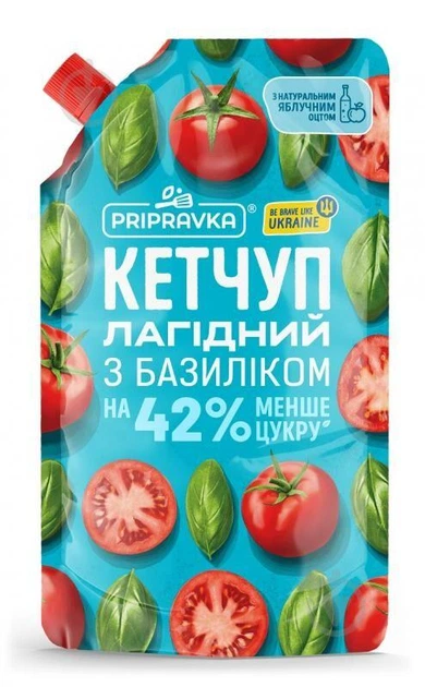 detail Kečup Jemný s bazalkou 250g Pripravka