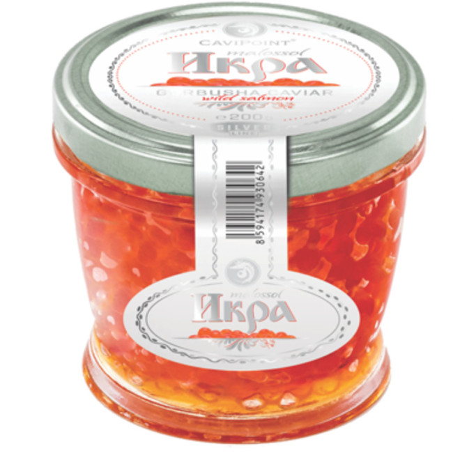 detail Kaviár divokého lososa Gorbuša Premium 200g