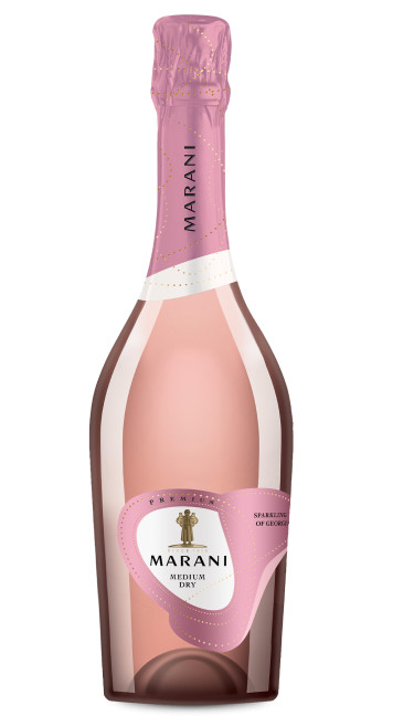 detail Šumivé ružové víno Marani Medium Dry 0,75 l