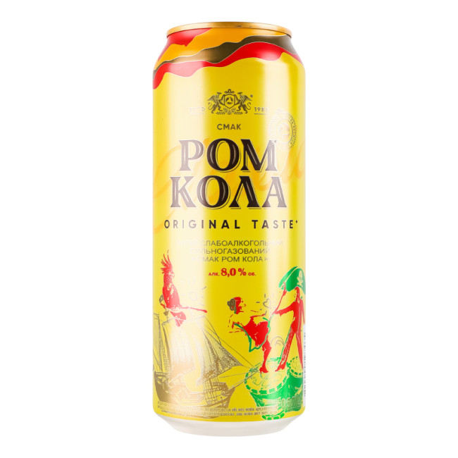 detail Nápoj Rom Cola 8% 0,5l Obolon