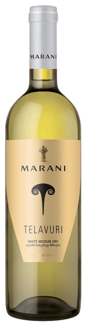 detail Biele polosuché víno Telavuri 0,75 l Marani