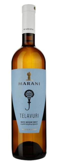 detail Biele polosladké víno Telavuri 0,75 l Marani