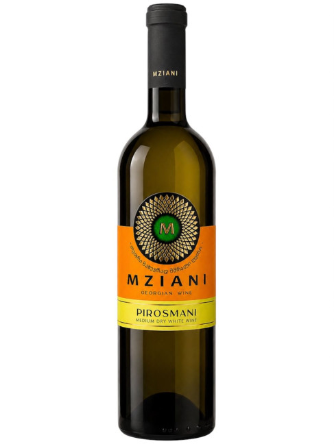 detail Bílé polosuché víno Pirosmani 0,75L Mziani