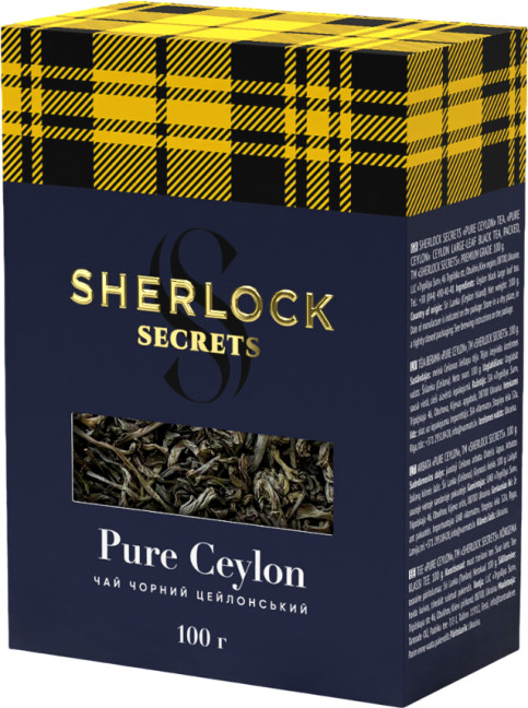 detail Černý sypaný čaj Pure Ceylon 100g SHERLOCK
