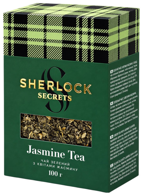 detail Zelený sypaný čaj Jasmine Tea 100g Sherlock