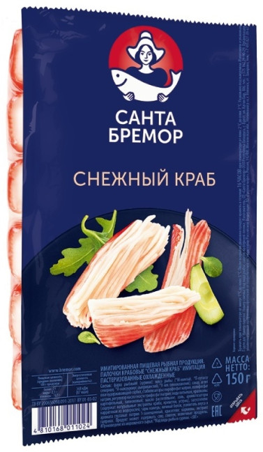 detail Krabie tyčinky Snežný krab 150 g Santa Bremor
