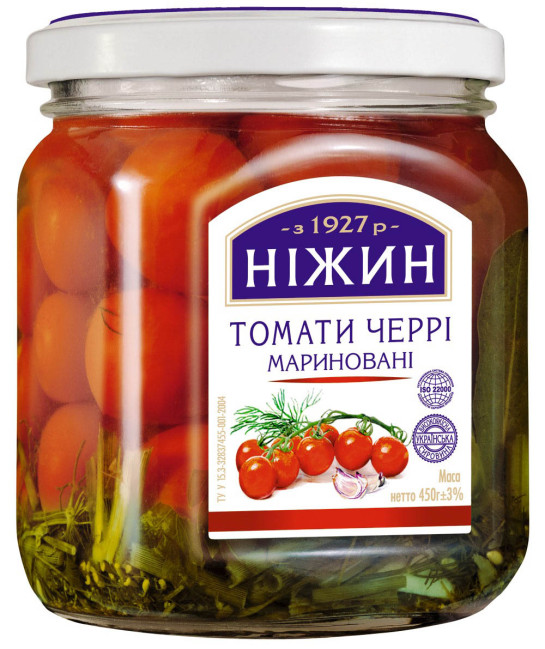 detail Cherry paradajky 450 g Nizhyn (čistá hmotnosť: 243 g)