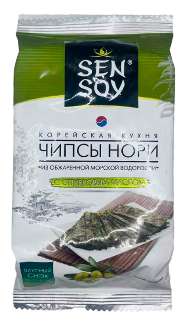 detail Chipsy nori s olivovým olejom 4,5 g SenSoy