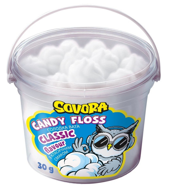 detail Cukrová vata klasická bílá 30 g SOVORA