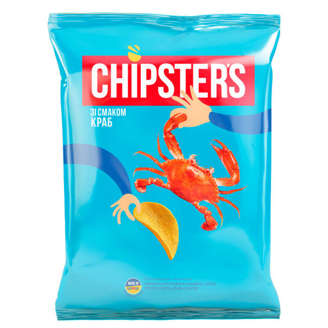 detail Čipsy s príchuťou kraba 120 g CHIPSTERS