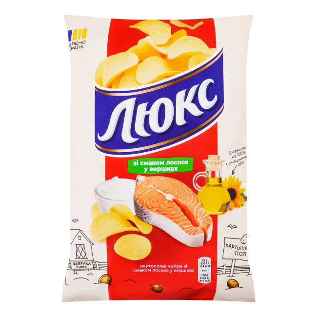 detail Brambůrky s příchutí lososa ve smetaně 125g LUX