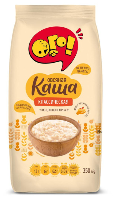 detail Ovsená kaša klasická Ogo! 350 g