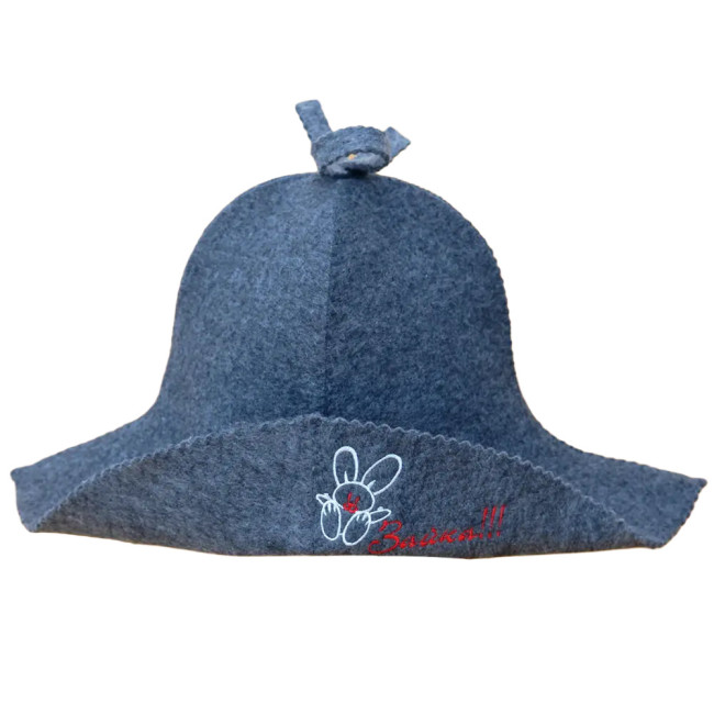 detail Čepice na banju(saunu) Panama Zaika šedá