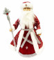 nahlad Figurka Děda Mráze v červeno-bílé se stříbrem, s oddělením na cukrovinky a dárky, 50 cm