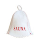 nahlad Čepice na banju(saunu) Sauna bílo-červená