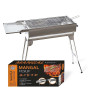 nahlad Gril (mangal) z nerezové oceli 75×30×60 cm VESUV